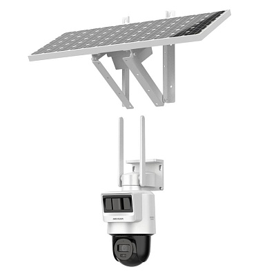 картинка Hikvision DS-2DE2C200IWG-K/4G/C09S20 (2,8 мм) уличная беспроводная 4G IP-видеокамера, 2MP c солнечной панелью от компании Intant